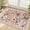 Beige-2' x 3' (Rectangular), variant on 2x4 Rug For Entryway Washable Kitchen Floral Runner With Non Slip Backing Low Pile Soft Boho Carpet Hallway Laundry Bedroom Black