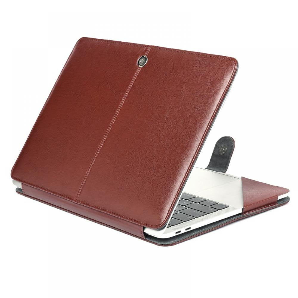 Étui en Cuir PU Compatible avec MacBook Air 16 Pouces Modèle A2141 Étui de Transport Folio Protecteur Support Noir