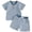 Blue, variant on Gubotare Toddler Baby Boy Clothes 6 12 18 Months 2T 3T Summer Outfit Waffle Knitted Stripe Casual T-shirt Tops Shorts Sets Blue,Size 2-3 Years