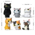 thumbnail image 3 of Set de adornos de animales para tartas hechos a mano | 6 piezas de PVC para tartas, cupcakes y minijardines | Diseños de corgi, perezoso, oso, ratón y pingüino | Fiesta infantil, juguetes de baño y, 3 of 9