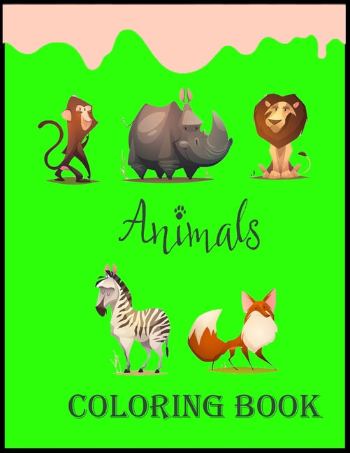 animals Coloring Book : This coloring book contains 80 pages, a page with a  picture and a blank page next to it. (Paperback) 