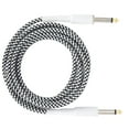 thumbnail image 5 of Instrument Cable, Copper Conductor Safe 6.35mm Male Jack Stereo Audio Cord Easy Access For Electric Guitar White 6.35mm Plug 1m / 3.3ft, 5 of 8