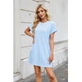 thumbnail image 5 of Yesfashion Womens Summer T-Shirt Dress Casual Short Sleeve Crewneck Loose Flowy Mini Dresses with Pockets, 5 of 9