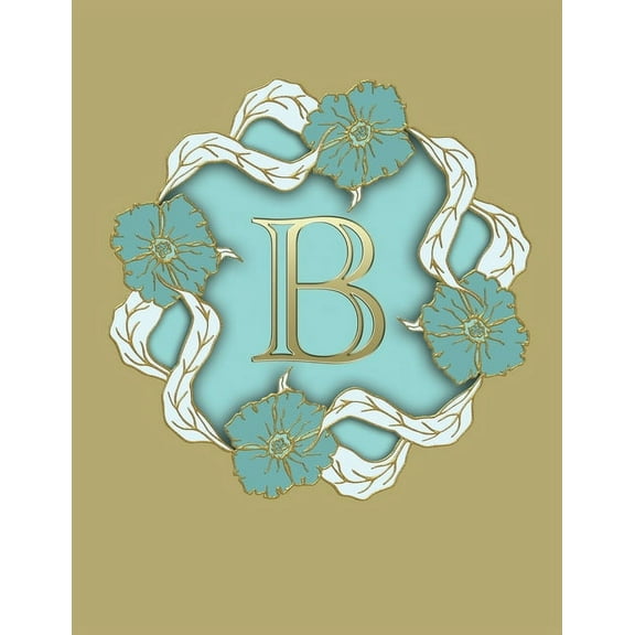 B: 100 Pages 8.5" X 11" Monogram Notebook College Ruled Line Paper, (Paperback)