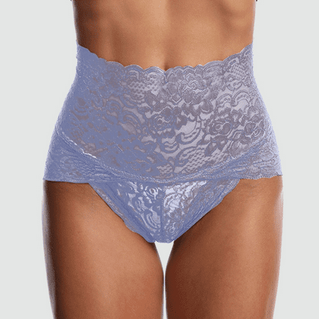 Fulorrnie Underwear for Women Plus Size High Waist Tummy Control Breathable Panty Briefs Elastic Stretchable Panties  Purple  L