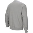 thumbnail image 2 of Men's Colosseum Heather Gray West Virginia Mountaineers Arch & Logo Crew Neck Sweatshirt, 2 of 4