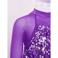 thumbnail image 5 of YEAHDOR Girls Shiny Sequins Leotard Tiered Tassels Jazz Latin Dance Short Unitard Ballerina Costume, 5 of 7