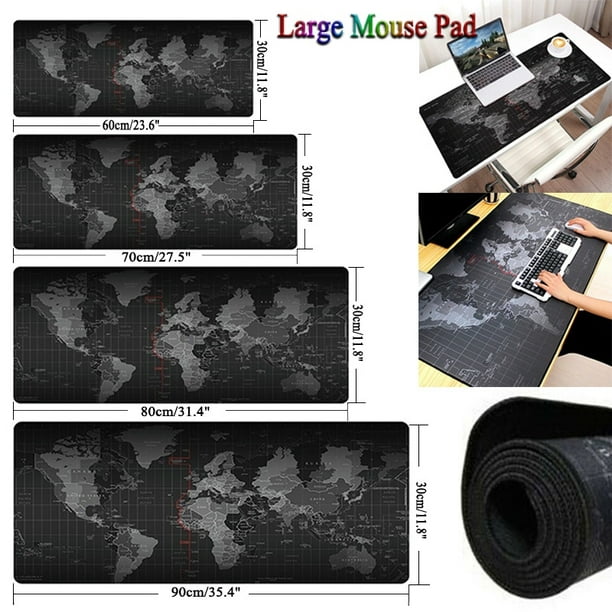 60 x 30cm Extra Large Mouse Mat Pad Gaming PC Geometric Black Neon