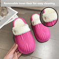 thumbnail image 3 of Indoor Lightweight Home Shoes Non-slip Memory Foam Slippers Warm Plush Flat Slippers, 3 of 6
