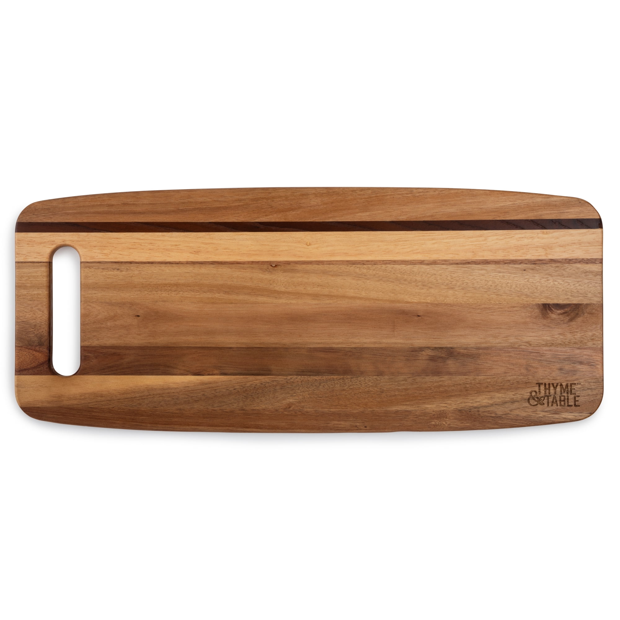 Thyme & Table 10" Inch by 20" Inch Acacia Wood Serve Board