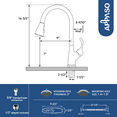 thumbnail image 5 of Appaso Pull Down Kitchen Faucet with Sprayer Stainless Steel Brushed Nickel - Single Handle Commercial High Arc Pull Out Spray Head with Deck Plate, Grifos De Cocina, 5 of 11