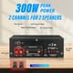 thumbnail image 3 of Receptor amplificador de audio estéreo para el hogar 300Wx2 Bluetooth 5.0, 3 of 8