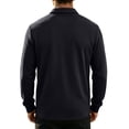 thumbnail image 6 of TOUMENY Men Zip Up Jacket Casual Lightweight Slim Fit Collared Long Sleeve Coat with Pocket Outdoor Travel Spring Fall Winter Jackets for Men Black L, 6 of 7