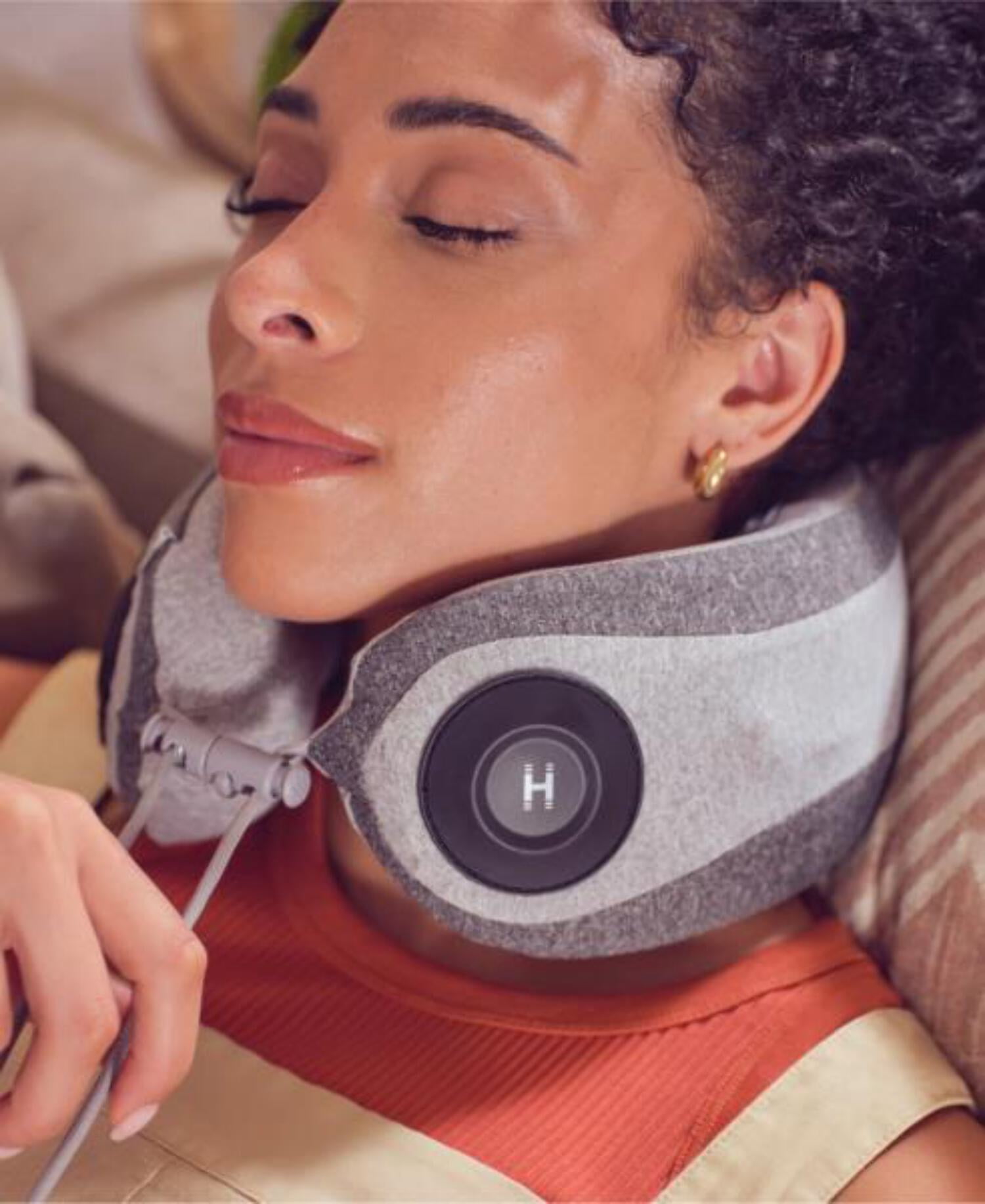 Homedics Deep Rhythmic Neck Massager with Music & Vibration- Gray