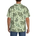 thumbnail image 3 of Kdxio Men's Hawaiian Shirt for Men Short Sleeve Shirt Green Snake Summer Casual Holiday Beach Button Down T-Shirts, 3 of 7