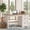 Brown White, variant on VEANERWOOD 55" Farmhouse Executive Desk with Storage Cabinet & File Drawer, Brown White