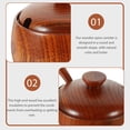 thumbnail image 4 of YOPTOP Sugar Bowl with Lid and Spoon Food Containers Lids Wood Carving Spice Jar Solid,none,none, 4 of 6