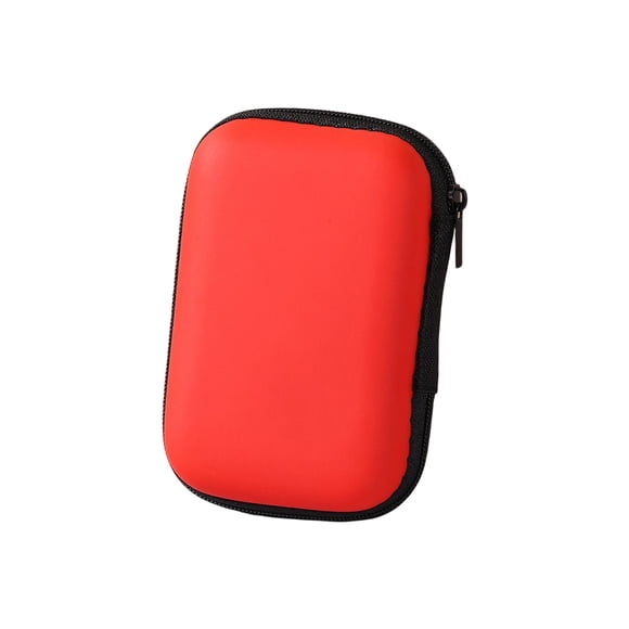 Injueey Estuche de almacenamiento Alimentación Unidad de disco duro Cremallera Cable de viaje Carga Bolsa portátil Suministros Mangas Productos de Teléfono y Comunicación Rojo