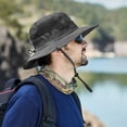 thumbnail image 2 of iHPH7 Camo Boonie Hat Hiking Cap Outdoor Hats for Men Mens Sun Hat Bucket Hat with Strings, Coffee One Size, 2 of 4