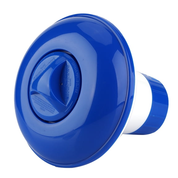 Yajisi Floating Pool Chemical Dispenser - 5 Inches / 12.7 cm Automatic Chlorine and Bromine Tablet Feeder for Indoor Outdoor Swimming Pools, Spas, and Hot Tubs, Adjustable Flow Control, Blue White