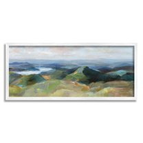Stupell Industries Vivid Abstract Aerial View Mountain Top Hills Painting White Framed Art Print Wall Art, Design by Danhui Nai