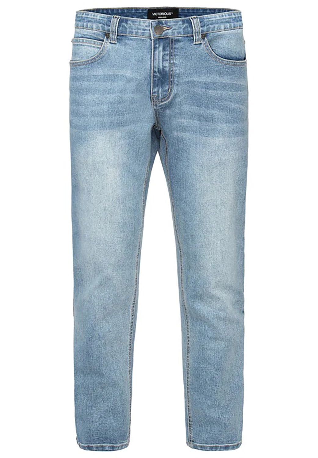 Victorious Men's Basic Loose Fit Denim Jeans DL1007 - Blue Sky - 38/30 ...