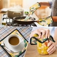 thumbnail image 4 of Lemon Kitchen Oven Mitt and Pot Holder Sets 4 Pcs for Baking, Cooking and Grilling, Heat Resistant Up To 392 °F, 4 of 7