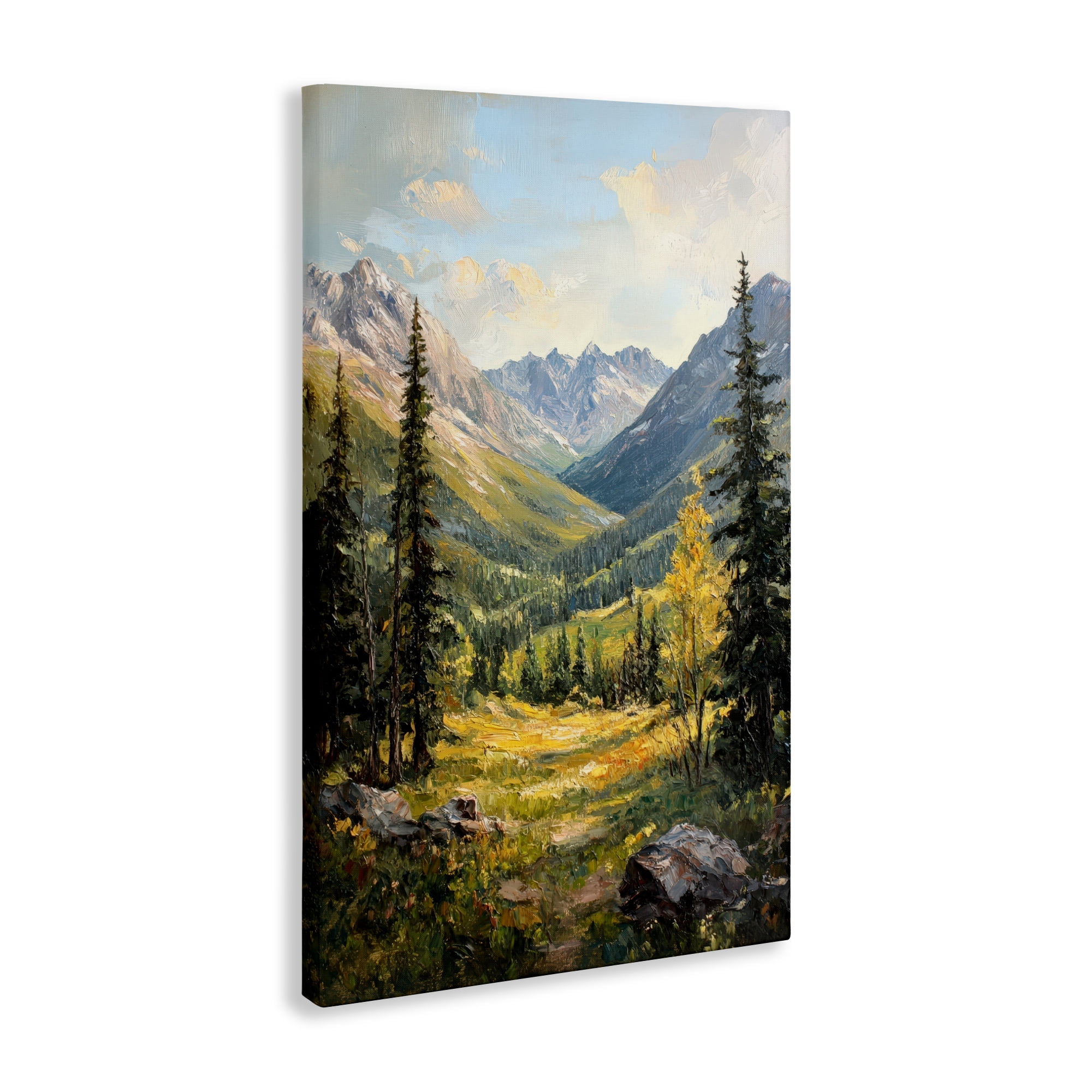 Stupell Industries Mountain Refuge in Golden Valley Canvas Wall Art, design by Petal Prints Design