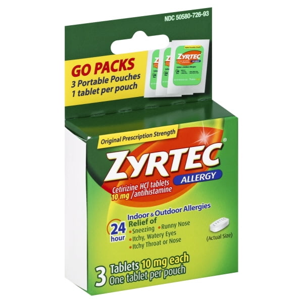 Zyrtec Allergy Tablets, 3 Count