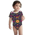 thumbnail image 3 of Daiia Cinco De Mayo Floral Printed Unisex-Baby Short Sleeve Onesies Bodysuits Baby Climbing Clothes Soft and Comfortable Romper with Expandable Shoulder Design-9M, 3 of 8