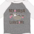 thumbnail image 4 of Inktastic My Yaya Loves Me Sloth Girls Long Sleeve Baby Bodysuit, 4 of 5