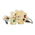 thumbnail image 1 of Kids Busy Board Sensory Toy Dinosaur Shape Teaching Prop, Smooth Edge, Switch Board Activities, Life Skills para niñas, Travel Toy, Preschool, 1 of 8