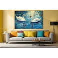 thumbnail image 2 of Swan Canvas Art Swans Wall Decor Swan Canvas Wall Art For Livingroom Bedroom Office, 2 of 6