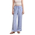 thumbnail image 3 of Yunliwuli Women Pajama Pants, Elastic Waist Stripes Plaid Pants Loose Lounge Pants Sleepwear, 3 of 10
