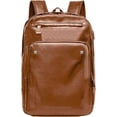 thumbnail image 1 of Mochila Antirrobo Bluelander de Cuero Sintético con Puerto USB, Café Bluelander Mochila antirrobo para laptop, 1 of 5
