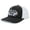 Black Heather/White, variant on Heritage Pride Bass Fishing Mens Embroidered Mesh Back Trucker Hat, Black/Black