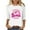 #137-White, variant on Cutuoiiu Women's Fashion Printed T-shirt 3/4 Sleeve Round Neck Casual Tops Gifts