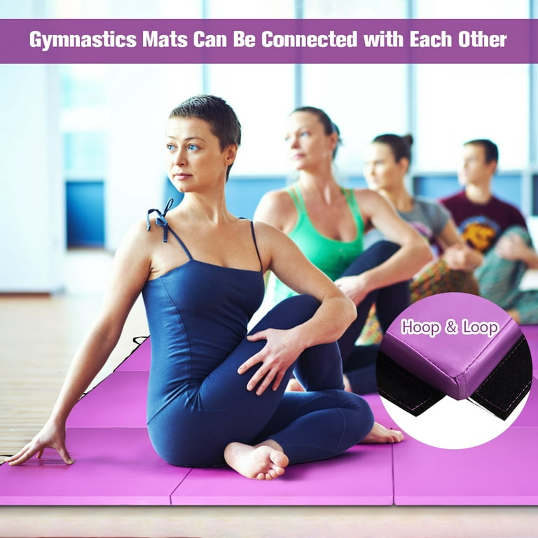 Costway 4' X 10' X 2 Folding Gymnastics Tumbling Mat Gym Stretching Yoga :  Target