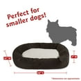 thumbnail image 2 of Majestic Pet Sherpa Villa Velvet Bagel Pet Bed for Dogs, Calming Dog Bed Washable, Small, Storm, 2 of 5