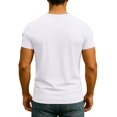 thumbnail image 4 of Men's Solid Color V-Neck T-Shirt Short Sleeve Casual Top Soft & Lightweight For Spring And Summer Daily Wear Basic Clothing,White,L, 4 of 4