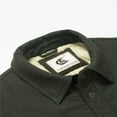thumbnail image 5 of COEVALS CLUB Men's Sherpa Lined Flannel Long Sleeve Snap Shirts Quilted Jacket (Army/Medium 10#), 5 of 8