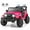 Pink, variant on Gymax 12V Kids Ride on Truck Car w/Remote Control Threaded Wheels 3 Speeds LED Lights Pink