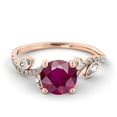 thumbnail image 4 of HeartsAndYou 1.5ct Natural Ruby Rose Flower Engagement Ring 14k Wt/Yw/14k SOLID Rose Gold, 4 of 9