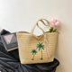 thumbnail image 3 of Bolso Hombro para Mujeres Beach Tote Gran Capacidad Tejido () Blanco, 3 of 9