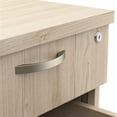 thumbnail image 2 of Scranton & Co Engineered Wood Natural Elm 4-Person L-Cubicle Desk with Drawers, 2 of 8