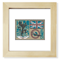 thumbnail image 1 of Hero Capt Lion Flag Art Deco Fashion Square Picture Frame Wall Tabletop Display, 1 of 3