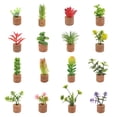 thumbnail image 1 of Labymos 16pcs Mini Artificial Succulent Plants Magnetics Refrigerator Magnets Tiny Fake Succulents Pot Sets for, 1 of 8