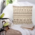thumbnail image 3 of 14x14 Pillow Covers Set of 2, Abstract Boho Throw Pillow Covers Decorative Couch Cushion Case, Modern African Ethnic Geometric Beige Microfiber Square Pillowcases for Bedroom Car Living Room, 3 of 7