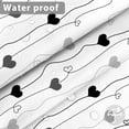 thumbnail image 3 of Valentines Shower Curtains for Bathroom, Heart Love Valentines Day Bathroom Decor Curtains Black 72x72 Inches, 3 of 7