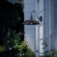 thumbnail image 3 of GOALPLUS 16 Inch Dome Barn Light for Porch, Large Gooseneck Outdoor Light Fixture with Wall Mount, Black Exterior Wall Sconce Lamp for Farmhouse Garage Door, 3 of 9